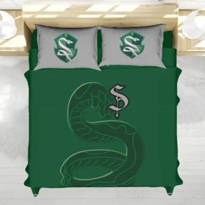 Housse De Couette Serpentard Hogwarts Legacy Parure de lit Ensemble De Literie