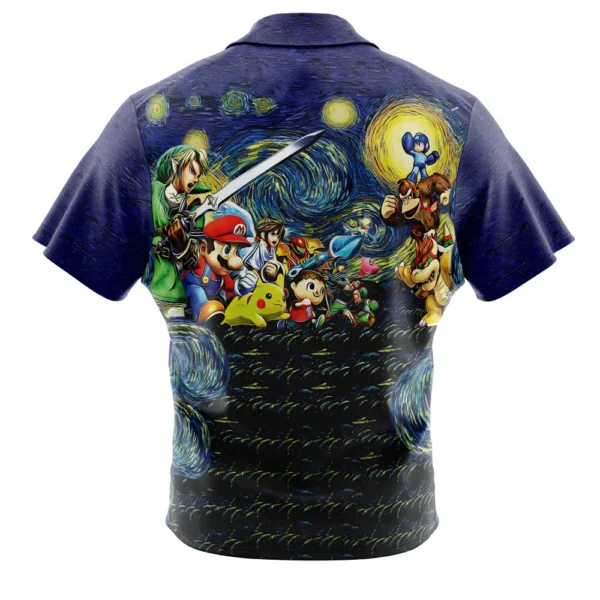 Chemise hawaïenne Smash Bros. Nuit étoilée - Maison Otaku – Image 2