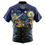 Chemise hawaïenne Smash Bros. Nuit étoilée – Maison Otaku