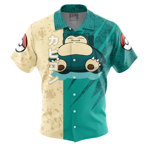 Chemise hawaïenne Attaque Ronflex Pokémon - Maison Otaku