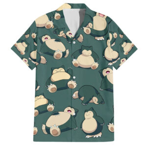 Chemise hawaïenne Snorlax Motif Style - Maison Otaku