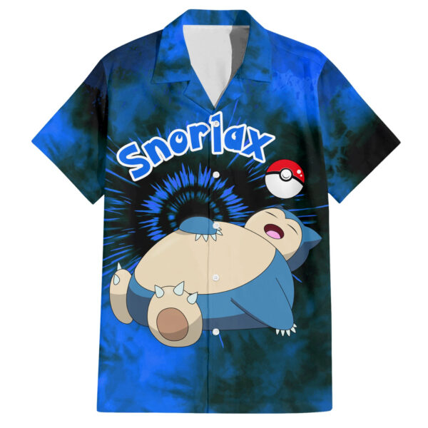 Chemise hawaïenne Snorlax Style Tie Dye - Maison Otaku