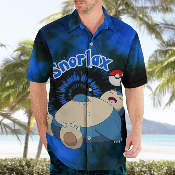 Chemise hawaïenne Snorlax Style Tie Dye - Maison Otaku – Image 3