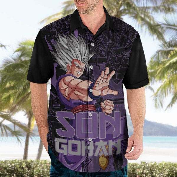 Chemise hawaïenne Son Gohan Dragon Ball Motif Anime Mix Manga - Maison Otaku – Image 3