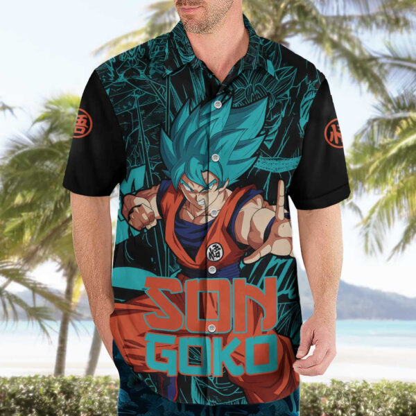 Chemise hawaïenne Son Goku Dragon Ball Anime Mix Manga - Maison Otaku – Image 3