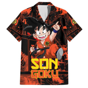 Chemise hawaïenne Son Goku Dragon Ball Motif Anime Mix Manga - Maison Otaku