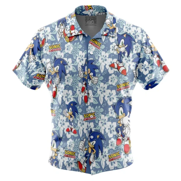 Chemise hawaïenne Motif Sonic The Hedgehog - Maison Otaku