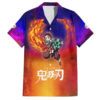 Chemise hawaïenne Samouraï de l’Espace Tanjiro Demon Slayer Anime Mix Abstrait - Maison Otaku