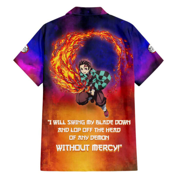 Chemise hawaïenne Samouraï de l’Espace Tanjiro Demon Slayer Anime Mix Abstrait - Maison Otaku – Image 2
