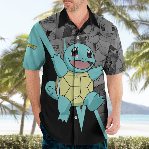 Chemise hawaïenne Squirtle Pokémon Mix Manga - Maison Otaku – Image 3