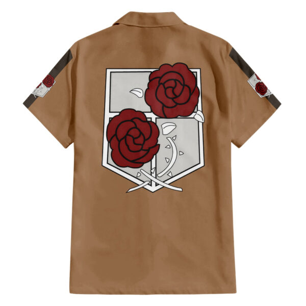 Chemise hawaïenne Garde Stationnaire L'Attaque des Titans Anime - Maison Otaku – Image 2