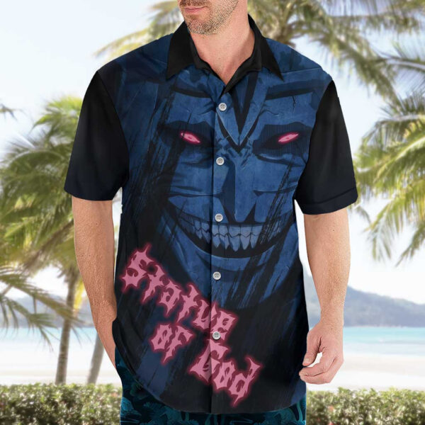 Chemise hawaïenne Statue de Dieu Solo Leveling Anime - Maison Otaku – Image 3