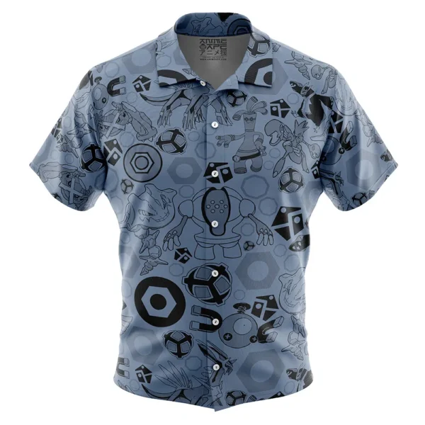 Chemise hawaïenne Pokémon Acier - Maison Otaku