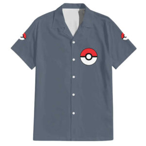 Chemise hawaïenne Type Acier Pokémon Anime - Maison Otaku