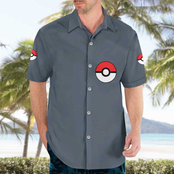 Chemise hawaïenne Type Acier Pokémon Anime - Maison Otaku – Image 3