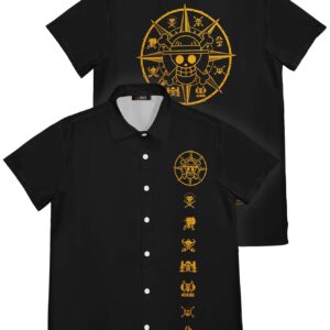 Chemise hawaïenne Grande Flotte Chapeaux de paille - Maison Otaku