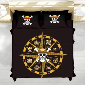 Housse De Couette One Piece Flotte du Chapeau de Paille Parure de lit Ensemble De Literie