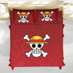 Housse De Couette Pirates du Chapeau de Paille One Piece Parure de lit Ensemble De Literie