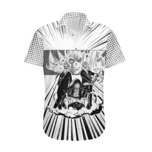 Chemise hawaïenne Trio Monstre Chapeaux de paille Arc Wano TS07 - Maison Otaku