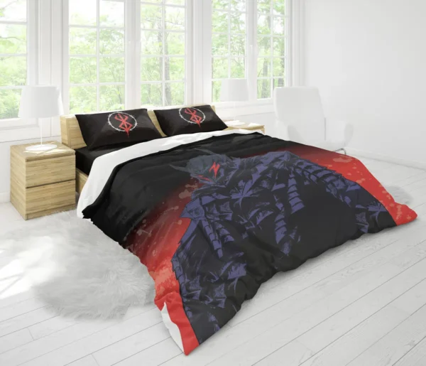 Housse De Couette Berserk Le Guerrier Noir Parure de lit Ensemble De Literie – Image 2