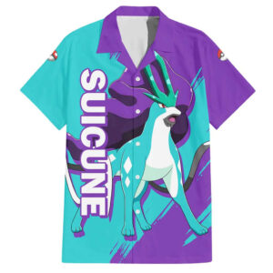 Chemise hawaïenne Suicune Pokémon Anime - Maison Otaku
