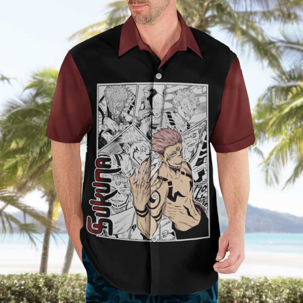 Chemise hawaïenne Sukuna One Piece Anime Mix Manga - Maison Otaku – Image 3