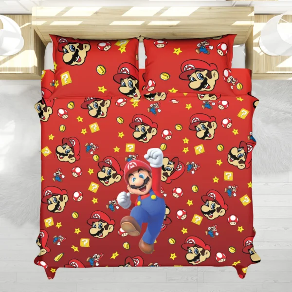 Housse De Couette Super Mario Parure de lit Ensemble De Literie