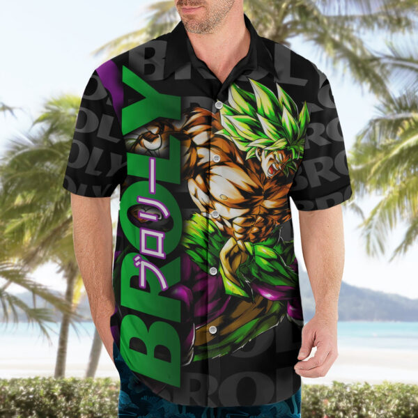 Chemise hawaïenne Super Saïjan Broly Dragon Ball Motif Anime Mix - Maison Otaku – Image 3