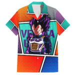 Chemise hawaïenne Super Saïyan Violet Vegeta Dragon Ball Anime – Maison Otaku