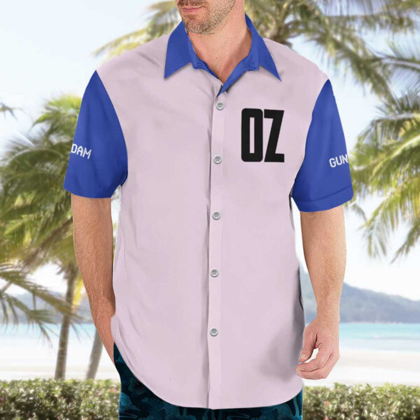 Chemise hawaïenne Tallgeese x Zechs Merquise Gundam Wing Anime - Maison Otaku – Image 3
