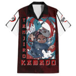 Chemise hawaïenne Tanjiro Kamado Soleil Levant Anime – Maison Otaku