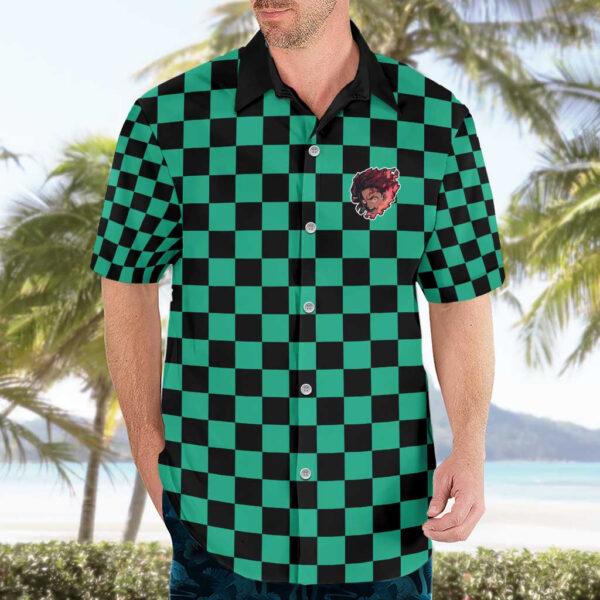 Chemise hawaïenne Tanjiro Respiration du Soleil Demon Slayer Anime - Maison Otaku – Image 3