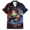 Chemise hawaïenne Tanjiro Respiration de l'Eau et du Soleil Demon Slayer Anime - Maison Otaku