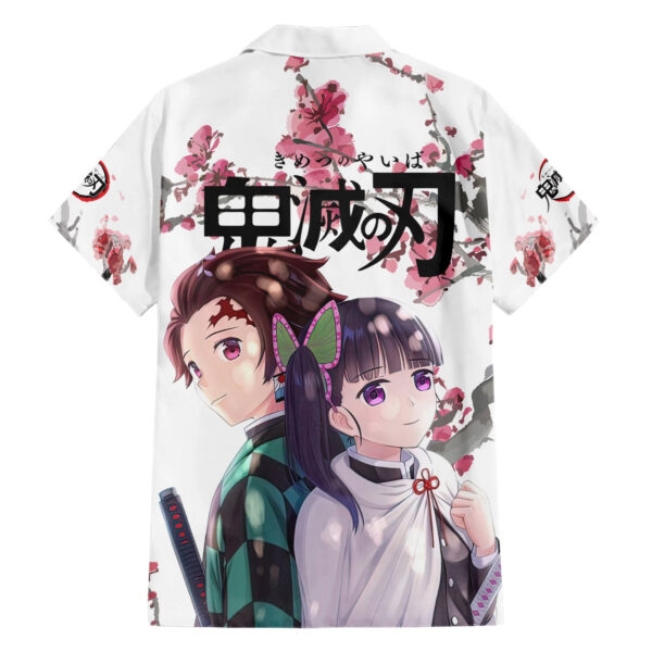 Chemise hawaïenne Tanjiro et Kanao Demon Slayer Anime - Maison Otaku – Image 2