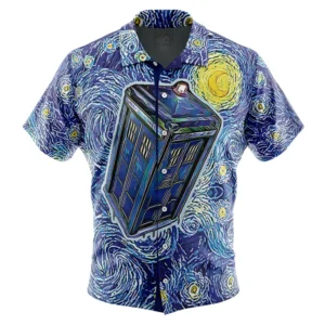 Chemise hawaïenne Tardis Nuit étoilée Doctor Who - Maison Otaku
