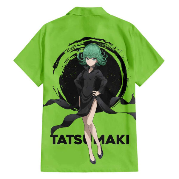 Chemise hawaïenne Tatsumaki One Punch Man Motif Texte Anime - Maison Otaku – Image 2