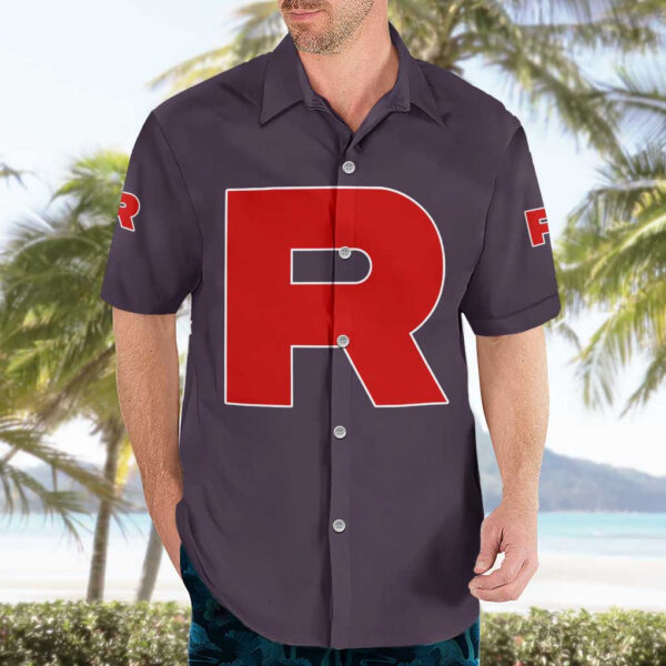 Chemise hawaïenne Team Rocket Poke Anime Japon - Maison Otaku – Image 3