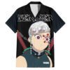 Chemise hawaïenne Tengen Uzui Visage Drôle Demon Slayer - Maison Otaku