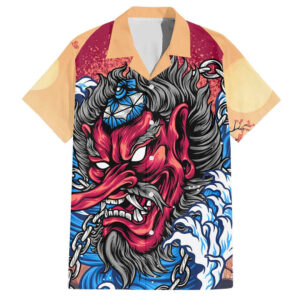 Chemise hawaïenne Tengu Art Japon - Maison Otaku