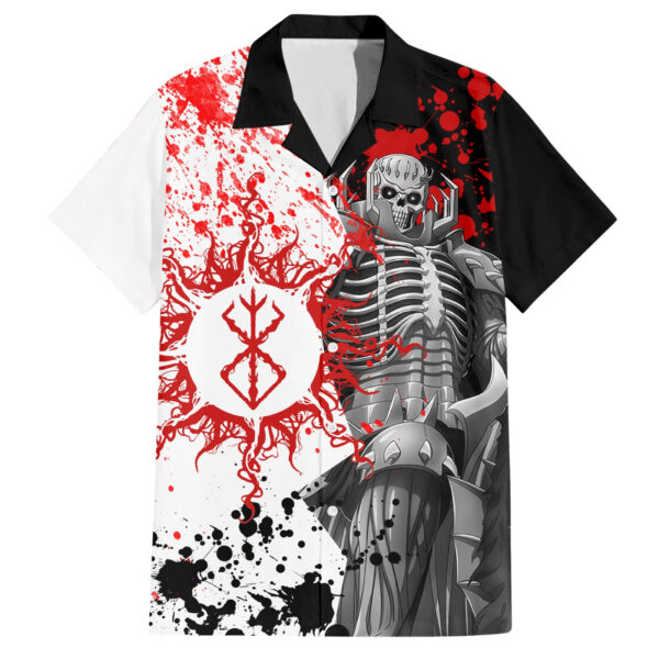 Chemise hawaïenne Chevalier Tête de Mort Berserk Anime Japon - Maison Otaku