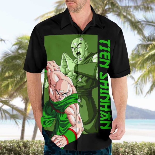 Chemise hawaïenne Tien Shinhan Dragon Ball Z Anime - Maison Otaku – Image 3