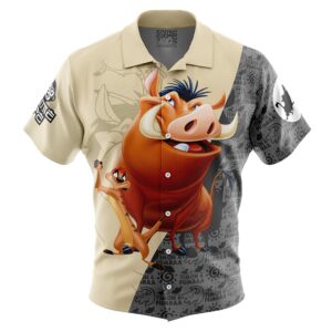 Chemise hawaïenne Timon & Pumbaa Roi Lion - Maison Otaku