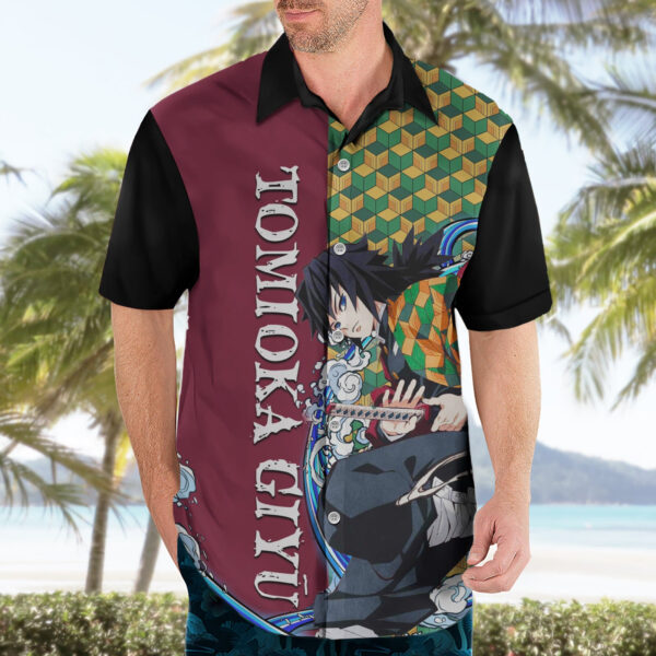 Chemise hawaïenne Tomioka Giy Demon Slayer Anime - Maison Otaku – Image 3