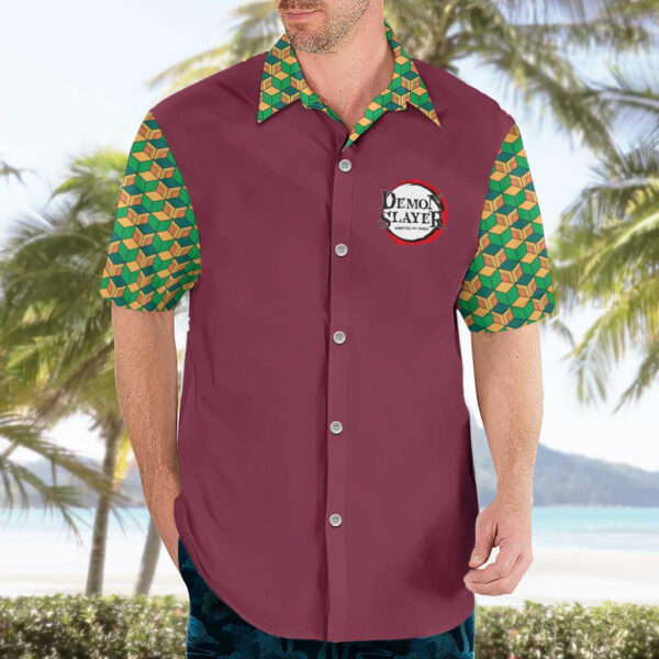 Chemise hawaïenne Tomioka Giyu Demon Slayer Anime - Maison Otaku – Image 3