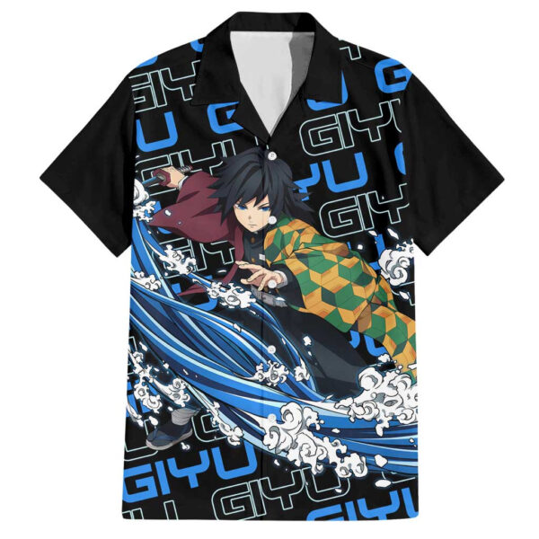 Chemise hawaïenne Tomioka Giyu Demon Slayer Anime Japon - Maison Otaku
