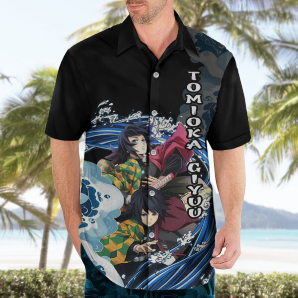 Chemise hawaïenne Tomioka Giyuu Demon Slayer Anime Japon - Maison Otaku – Image 3