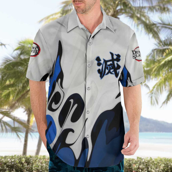 Chemise hawaïenne Tomioka Gyu Demon Slayer Anime - Maison Otaku – Image 3