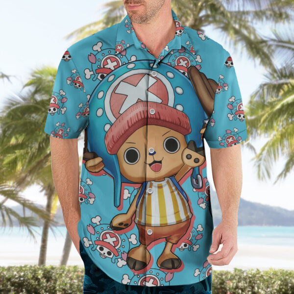 Chemise hawaïenne Tony Tony Chopper Movie Rouge - Maison Otaku – Image 3