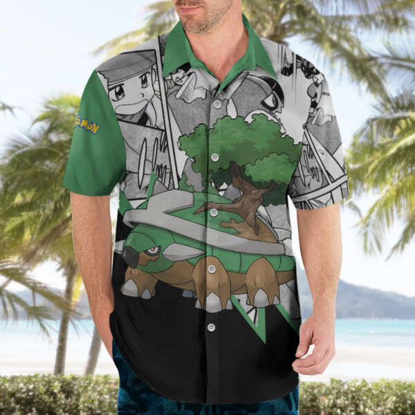 Chemise hawaïenne Torterra Anime - Maison Otaku – Image 3