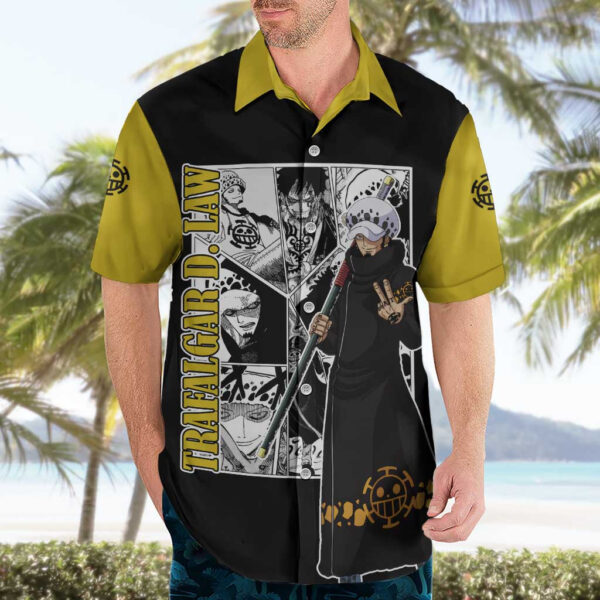 Chemise hawaïenne Trafalgar D. Law One Piece Anime Mix Manga - Maison Otaku – Image 3